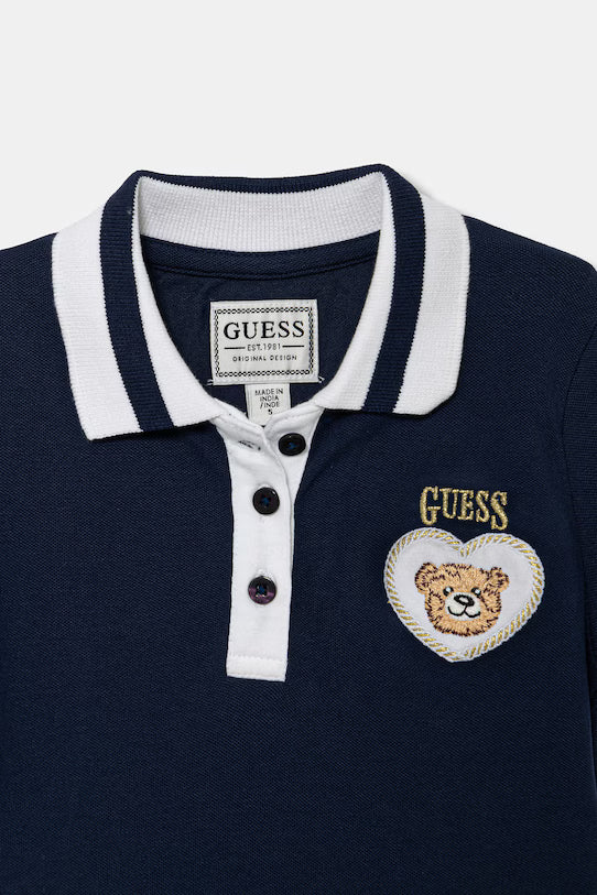 GUESS KIDS TEDDY BEAR POLO DRESS