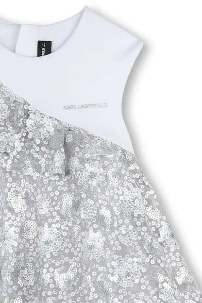 KARL LAGERFELD KIDS SEQUIN-EMBELLISHED DRESS