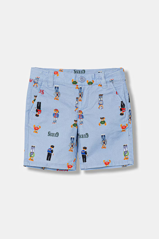 GUESS KIDS STRETCH MULTIPRINTED GABARDINE SHORTS
