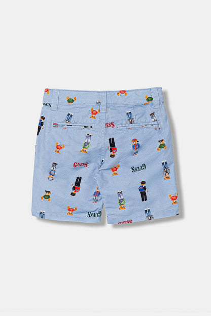 GUESS KIDS STRETCH MULTIPRINTED GABARDINE SHORTS