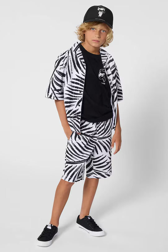 KARL LAGERFELD KIDS BLACK & WHITE SHORTS
