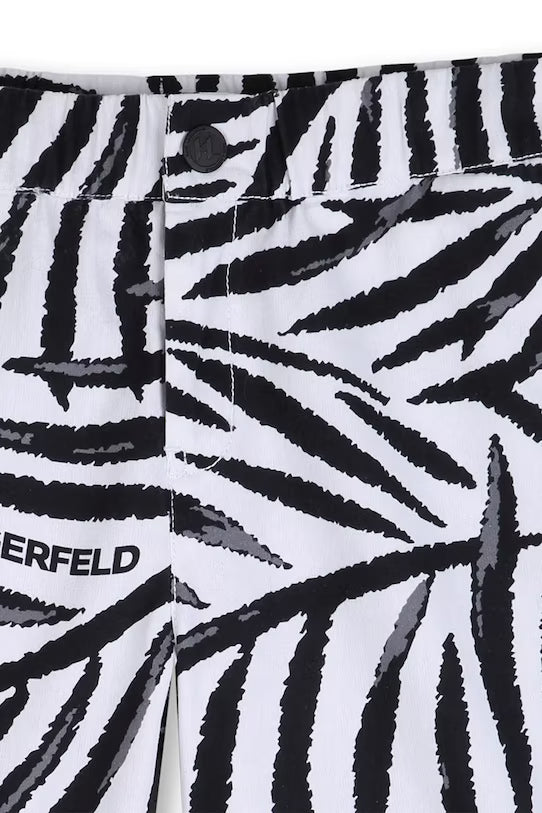 KARL LAGERFELD KIDS BLACK & WHITE SHORTS