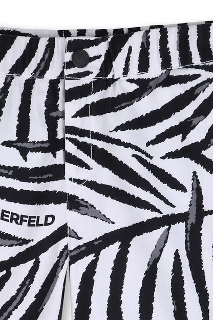 KARL LAGERFELD KIDS BLACK & WHITE SHORTS