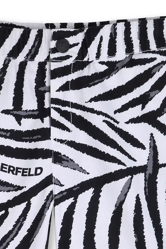 KARL LAGERFELD KIDS BLACK & WHITE SHORTS