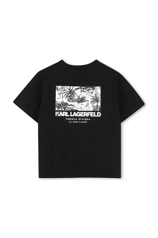 KARL LAGERFELD KIDS OVERSIZED BACKPRINT T SHIRT
