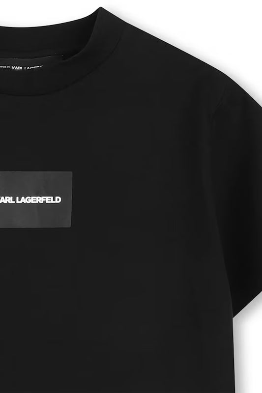 KARL LAGERFELD KIDS BACKPRINT OVERSIZED T SHIRT