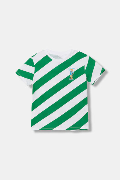 GUESS KIDS DIAGONAL STRIPED T SHIRT
