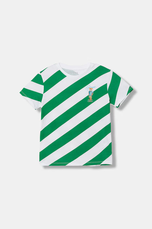 GUESS KIDS DIAGONAL STRIPED T SHIRT