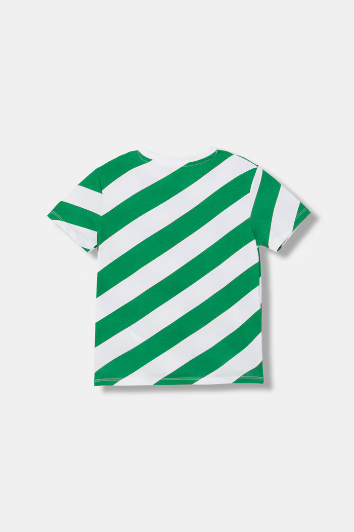 GUESS KIDS DIAGONAL STRIPED T SHIRT
