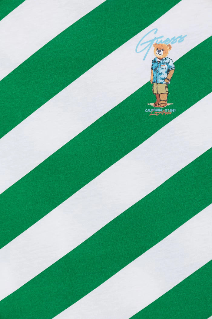 GUESS KIDS DIAGONAL STRIPED T SHIRT