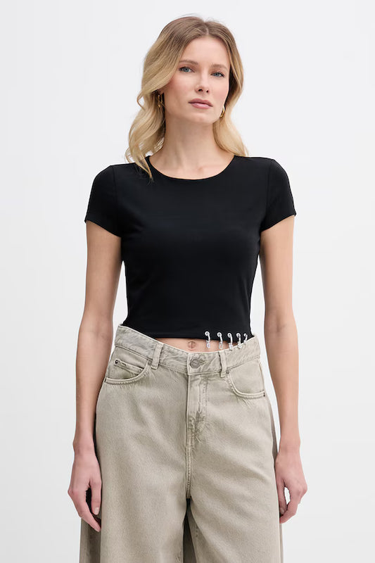 GUESS WOMAN ELISABETTE KNIT CROP TOP