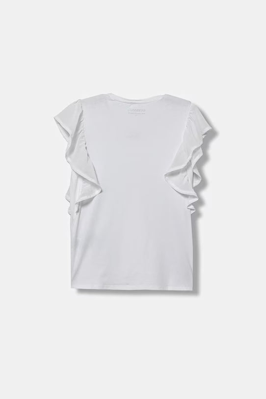 GUESS KIDS GIRLS T SHIRT WITH CHIFFON