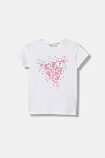GUESS KIDS GIRLS HEARTS T SHIRT