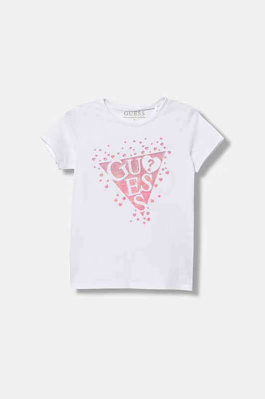 GUESS KIDS GIRLS HEARTS T SHIRT