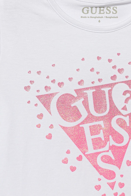GUESS KIDS GIRLS HEARTS T SHIRT