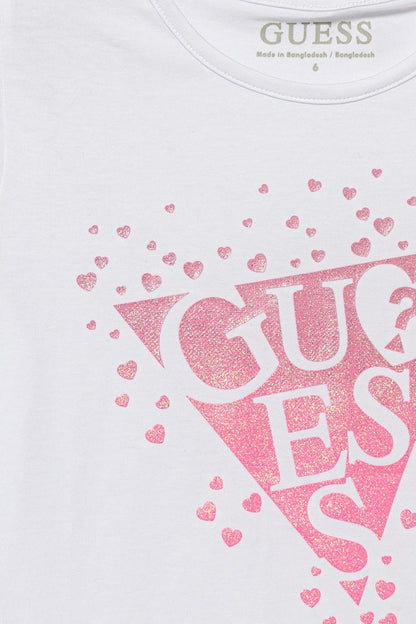 GUESS KIDS GIRLS HEARTS T SHIRT