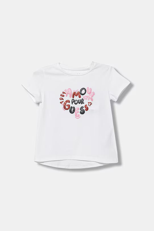 GUESS KIDS HIGH LOW AMOUR T SHIRT