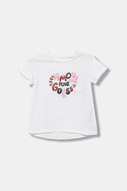 GUESS KIDS HIGH LOW AMOUR T SHIRT