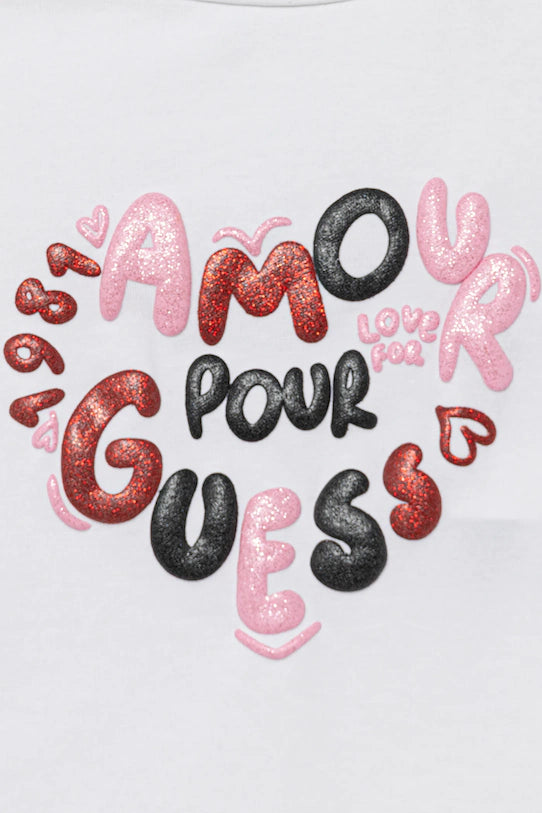 GUESS KIDS HIGH LOW AMOUR T SHIRT