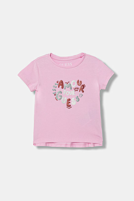 GUESS KIDS HIGH LOW AMOUR T SHIRT
