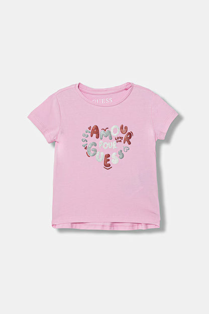 GUESS KIDS HIGH LOW AMOUR T SHIRT