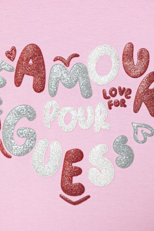 GUESS KIDS HIGH LOW AMOUR T SHIRT