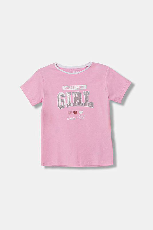 GUESS KIDS SEQUINS GIRLS T SHIRT