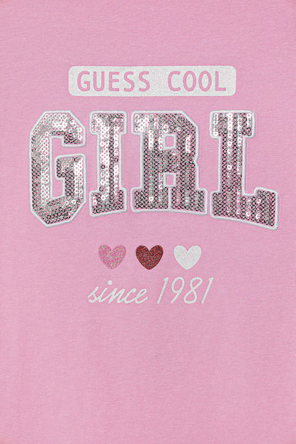 GUESS KIDS SEQUINS GIRLS T SHIRT