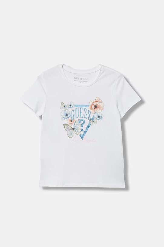 GUESS KIDS FLOWERS TRIANGLE T SHIRT