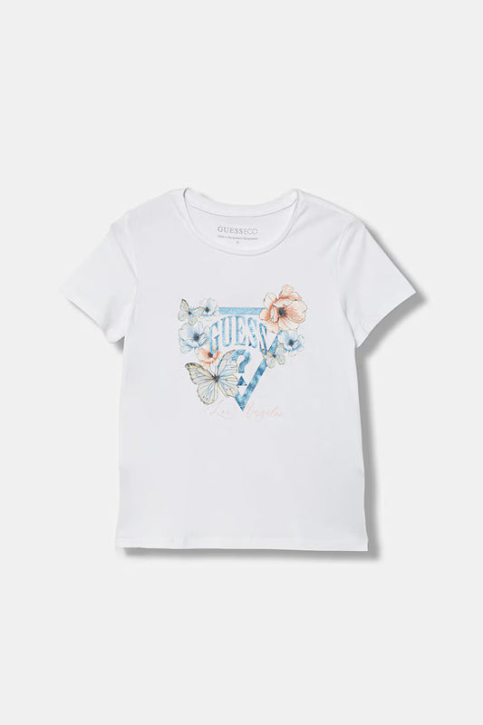 GUESS KIDS FLOWERS TRIANGLE T SHIRT