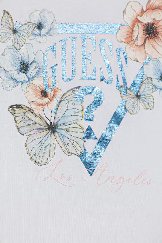 GUESS KIDS FLOWERS TRIANGLE T SHIRT