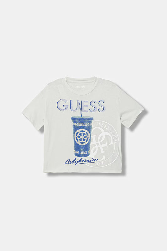 GUESS KIDS MIDI RHINESTONES T SHIRT
