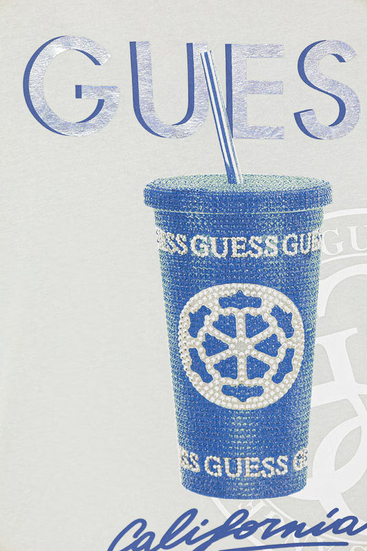 GUESS KIDS MIDI RHINESTONES T SHIRT