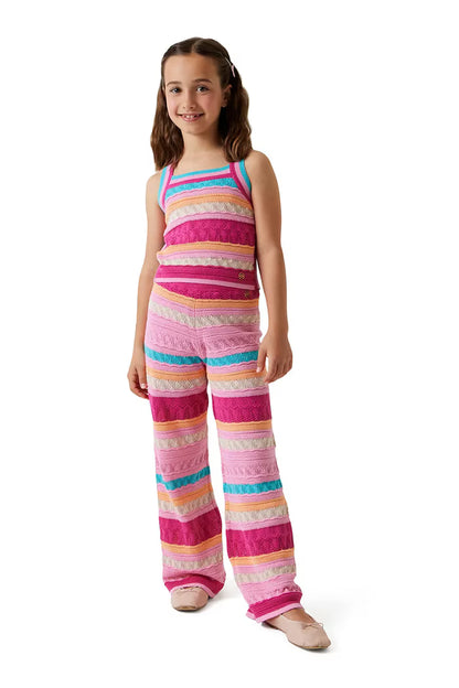 GUESS KIDS COTTON CROCHET PALAZZO PANTS