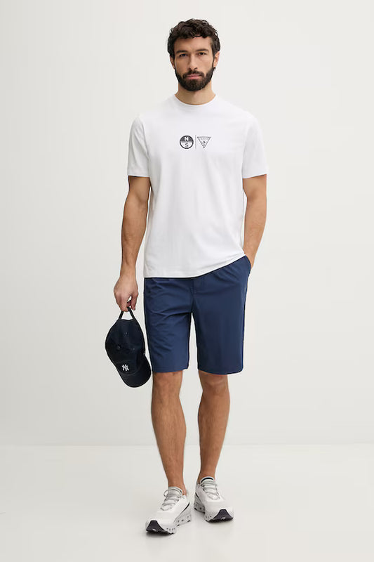 GUESS MEN'S COTTON T-SHIRT WITH ELASTANE X NORTH SAILS