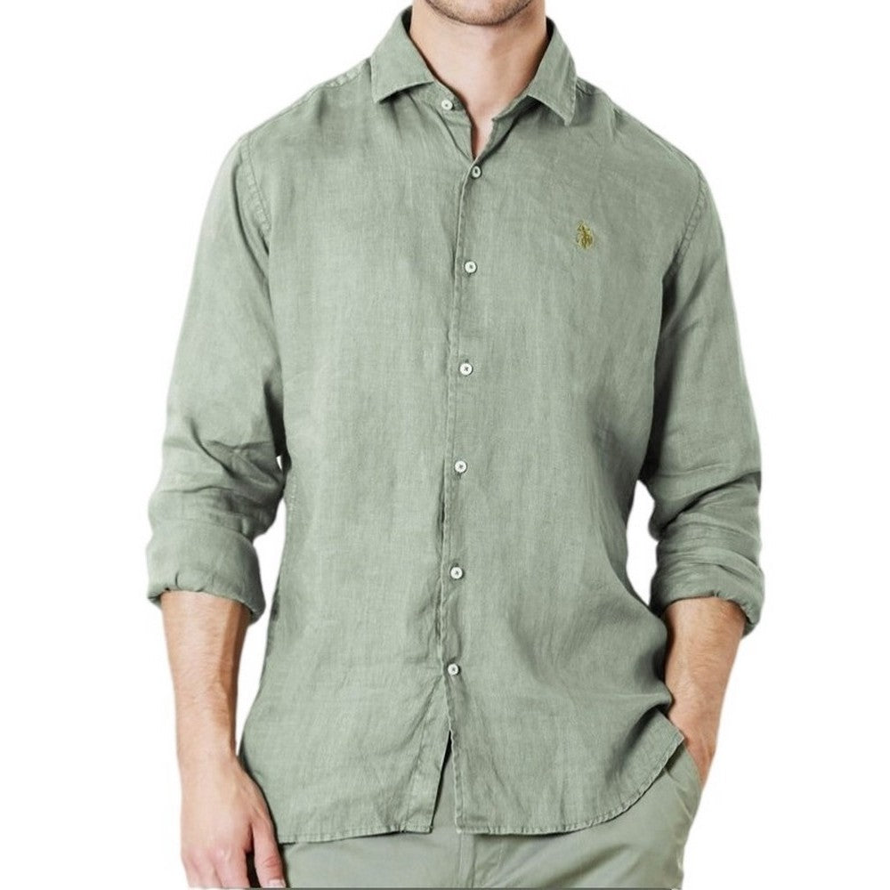 U.S POLO ASSN IVOR COTTON LINEN SHIRT