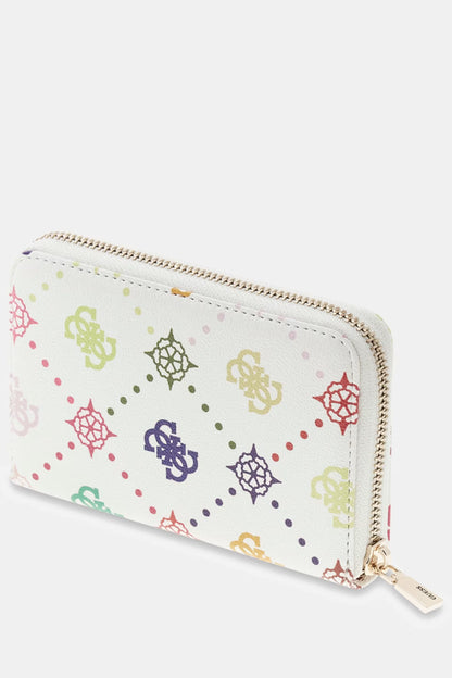 GUESS EMELIE LOGO SLG MED ZIP AROUND WALLET