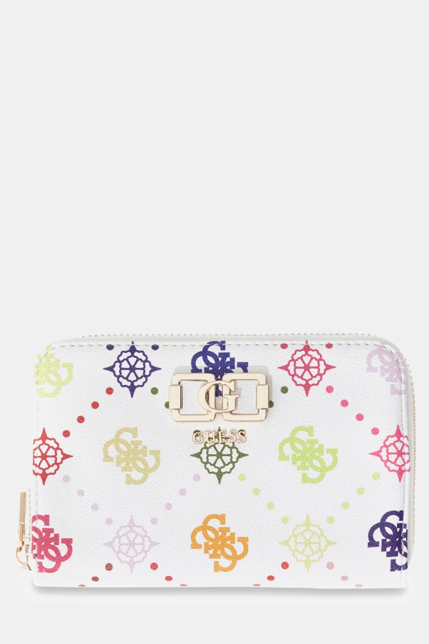 GUESS EMELIE LOGO SLG MED ZIP AROUND WALLET