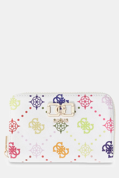 GUESS EMELIE LOGO SLG MED ZIP AROUND WALLET