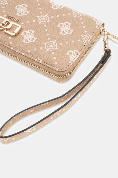 GUESS EMELIE LOGO SLG LARGE ZIP AROUND WALLET