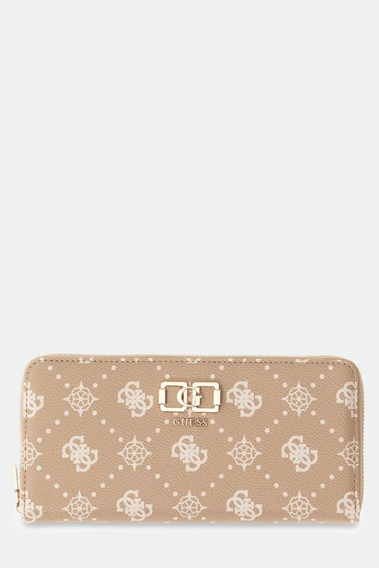 GUESS EMELIE LOGO SLG LARGE ZIP AROUND WALLET