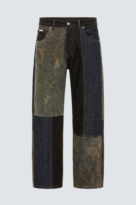 IM BRIAN BAGGY JEANS PATCHWORK