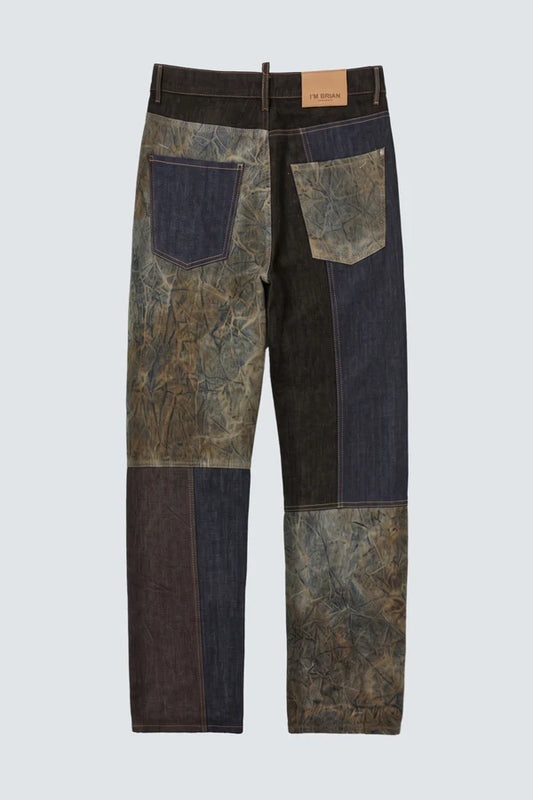 IM BRIAN BAGGY JEANS PATCHWORK