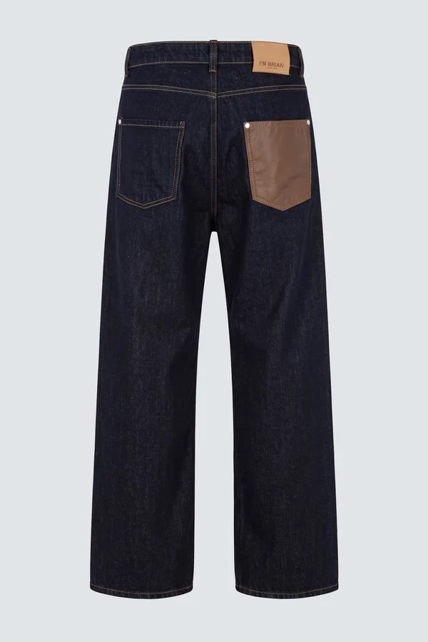 IM BRIAN WIDE-LEG RAW WASH JEANS