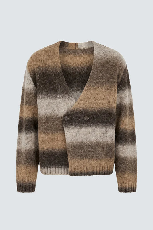 IM BRIAN DOUBLE-BREASTED KNITTED CARDIGAN