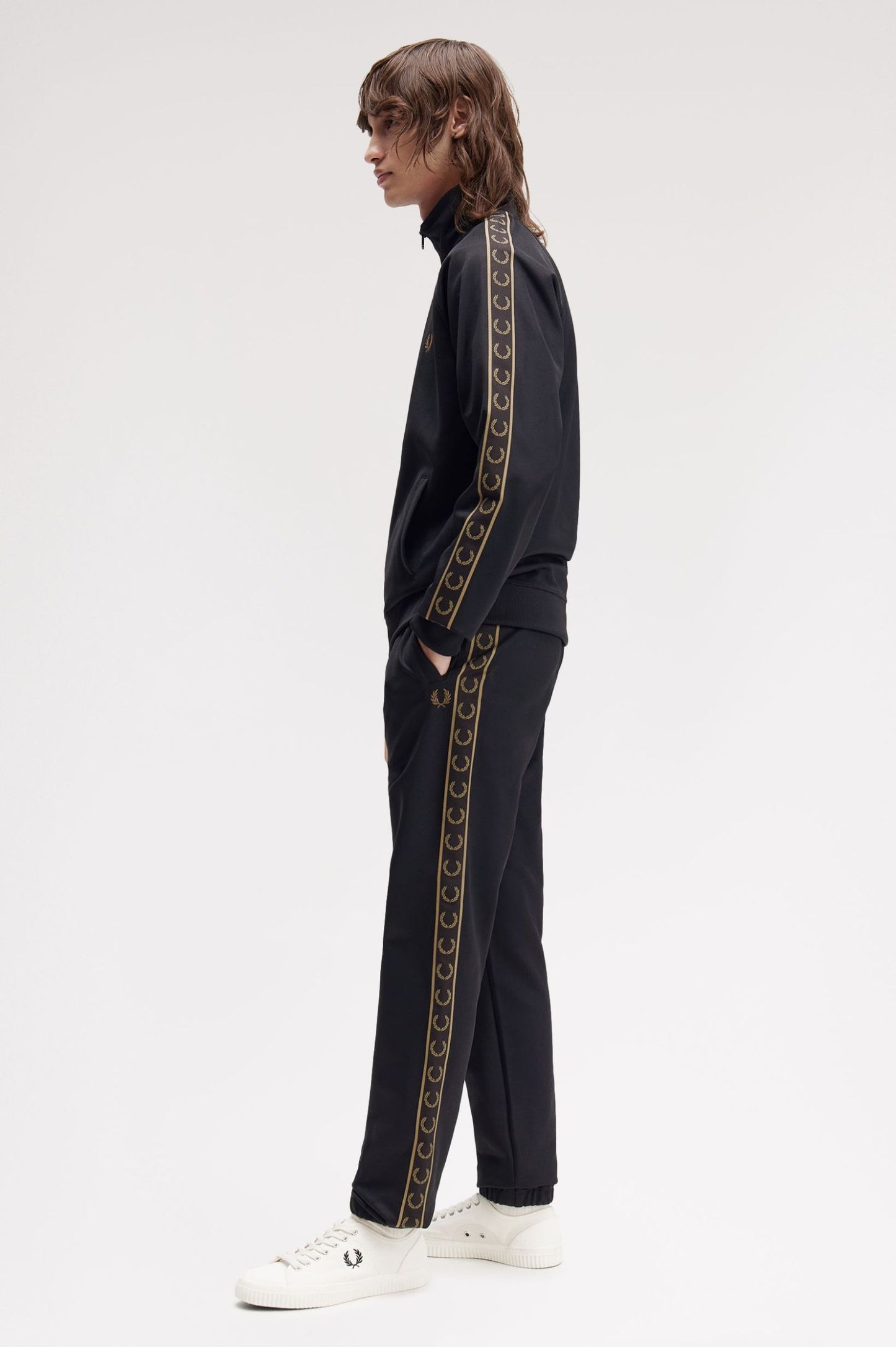 FRED PERRY CONTRAST TAPE TRACK PANTS