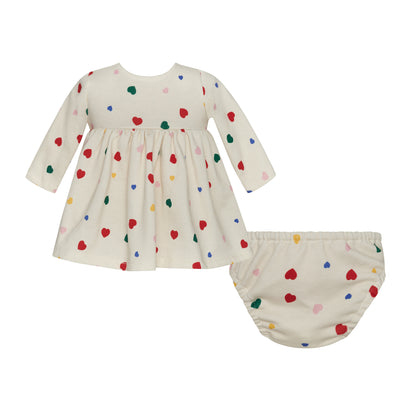 TWO IN A CASTLE HEARTS DRESS AND PANTIES