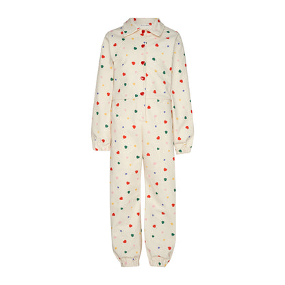 TWO IN A CASTLE HEARTS ALLOVER JUMPSUIT