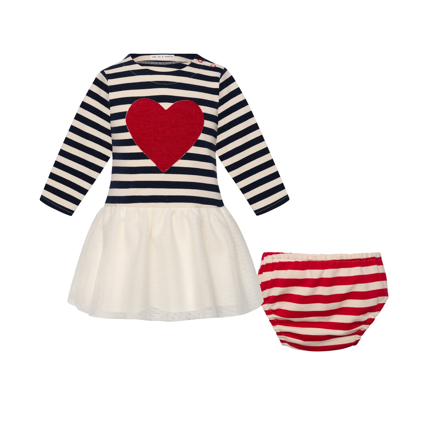 TWO IN A CASTLE STRIPED UNIVERSE TUTU DRESS