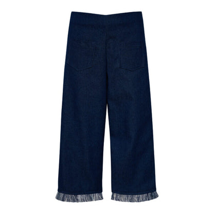 TWO IN A CASTLE THE BLUES FLARED FRINGESDENIM PANTS